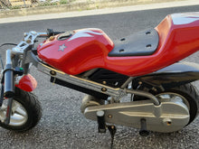 Load image into Gallery viewer, Red electric mini-motorcycle for boys 24v