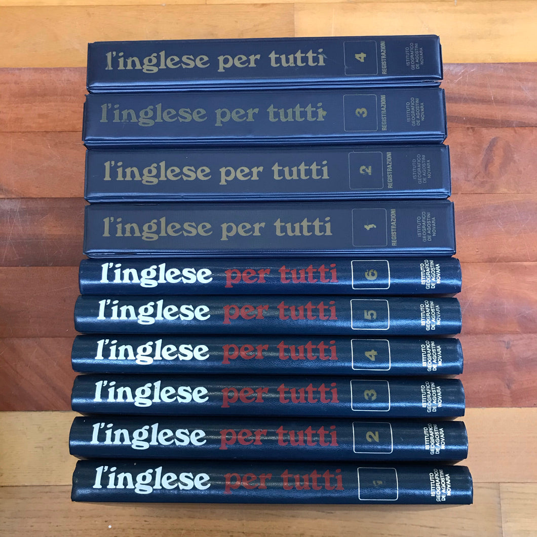 Enciclopedia L’INGLESE PER TUTTI De Agostini completa audiocassette