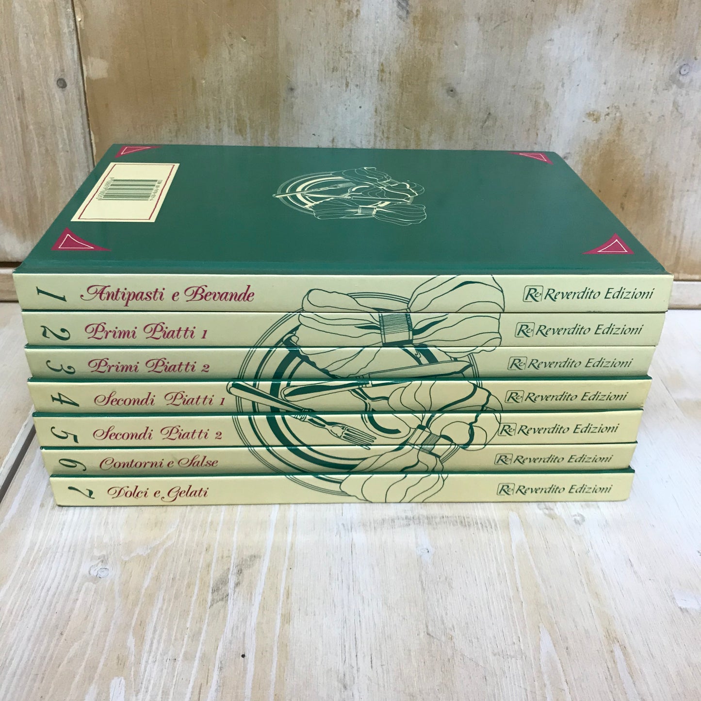 Lot of books series The kitchen in seven volumes 1-7 recipes Reverdito complete