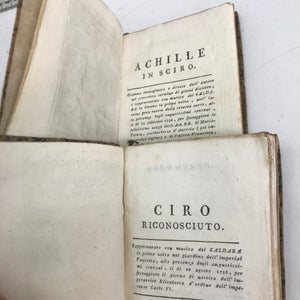 Ancient books Works by Metastasio Achilles in Sciro Cyrus recognized 1794