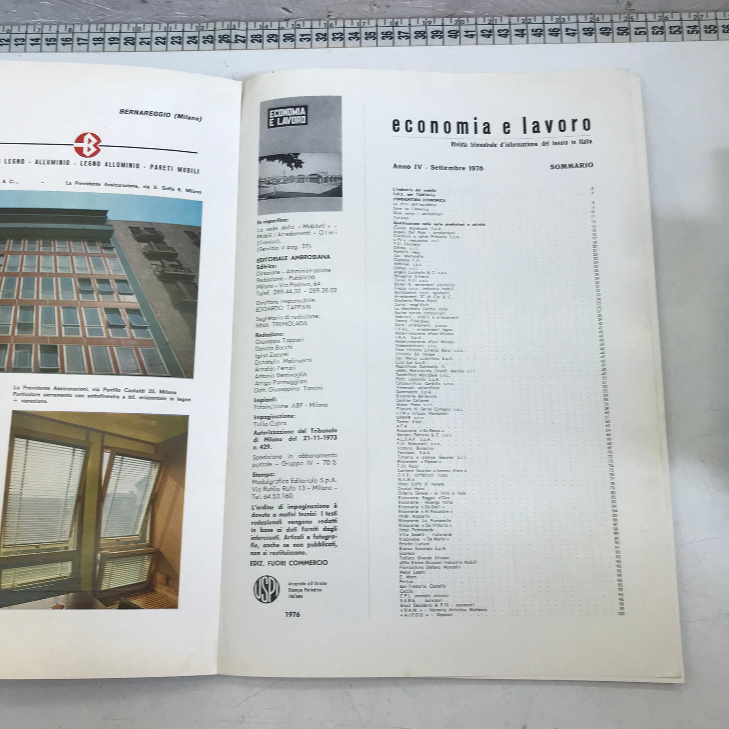 Libro - Economia e lavoro - Attività aziende veneto friuli lombardia marche 1976