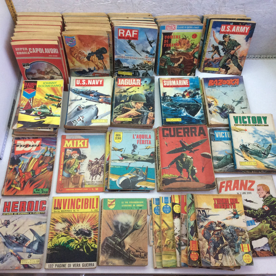 Lot of WAR comics 83 pcs from the 1960s super heroic army navy victory jaguar raf
