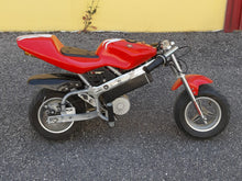 Load image into Gallery viewer, Red electric mini-motorcycle for boys 24v