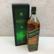 Load image into Gallery viewer, Johnnie Walker Green Label whiskey bottle 15 years 1L Blended Malt Scotch