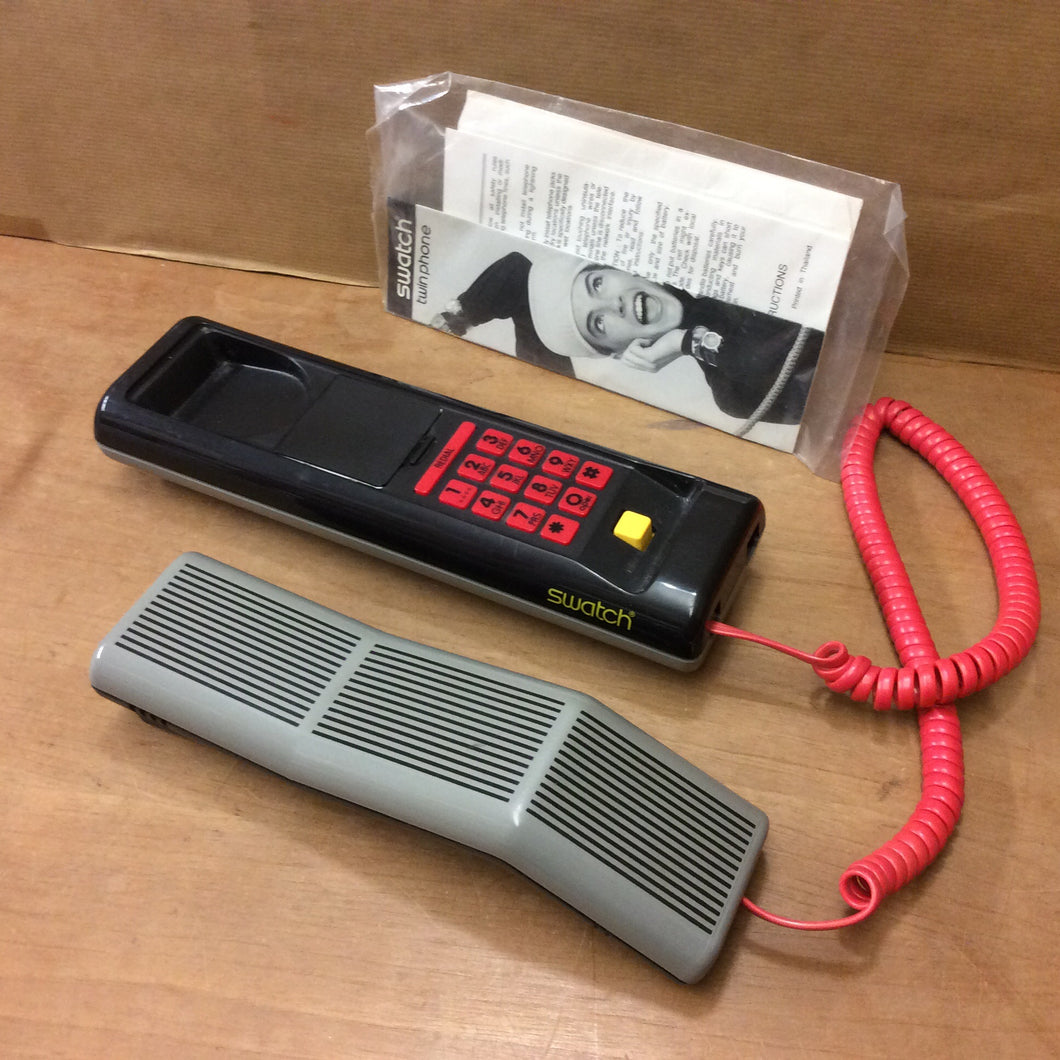 SWATCH TWIN PHONE 1989 grey-black-red telephone