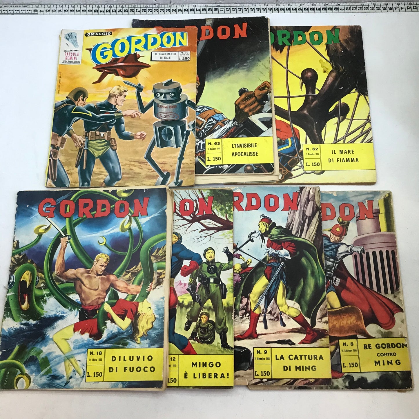 Lot of GORDON comic books from the 1960s, 11 numbers