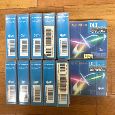 Lotto DLT Fujifilm Data Tape IV cartridge 40/70/80Gb 12 pezzi