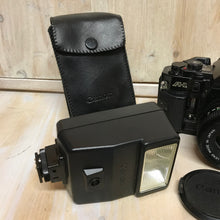 Load image into Gallery viewer, CANON A-1 analog camera with 2 lenses FD 50 100-200mm flash