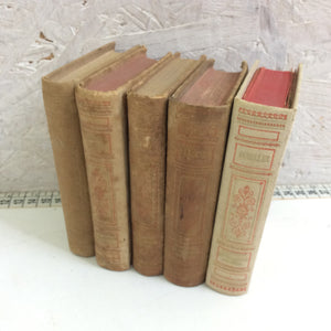 Lot of old books Successori Le Monnier Edition 5 volumes late 1800s