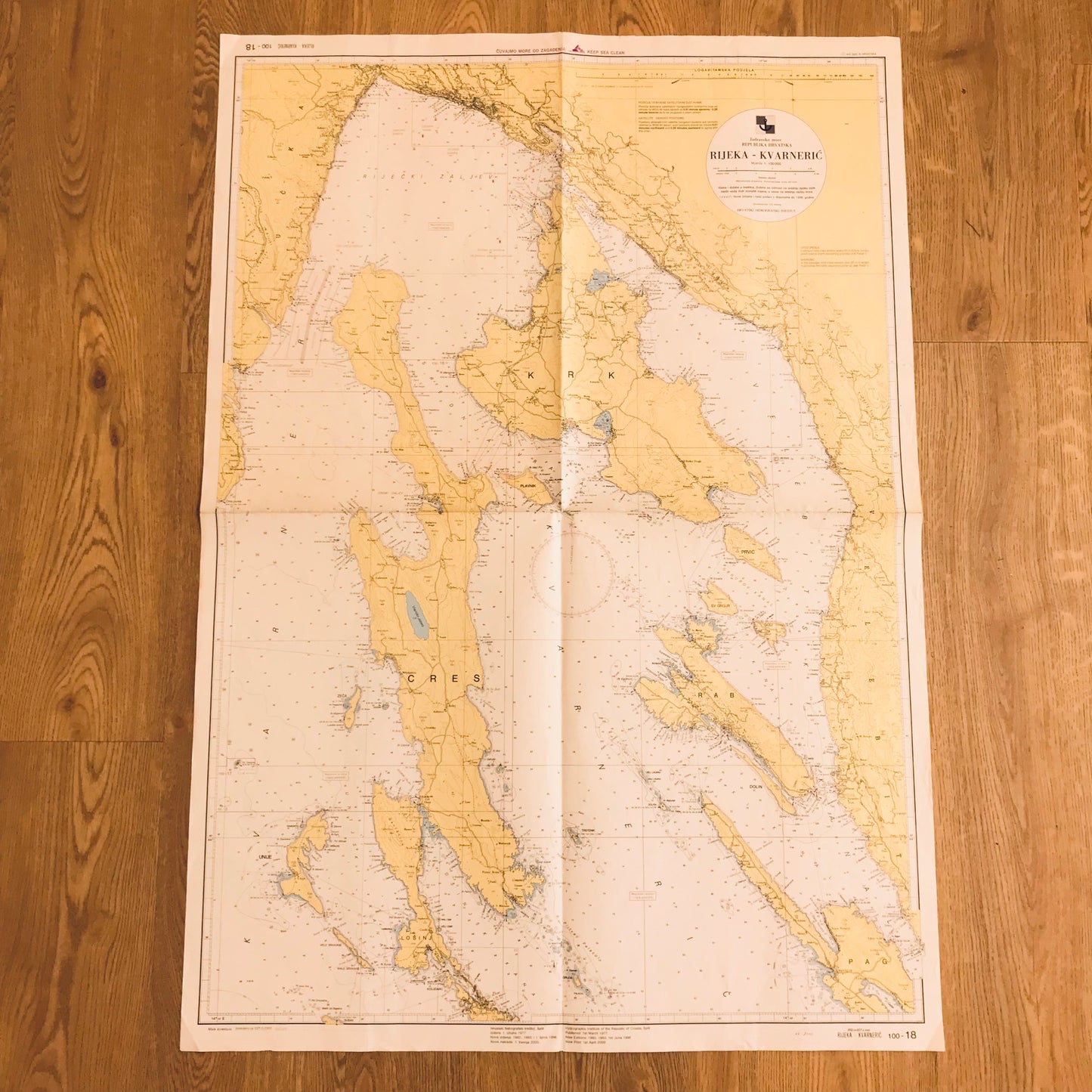 Libro - Carta nautica - Hrvatska RIJEKA KVARNERIC Croazia 100-18 200