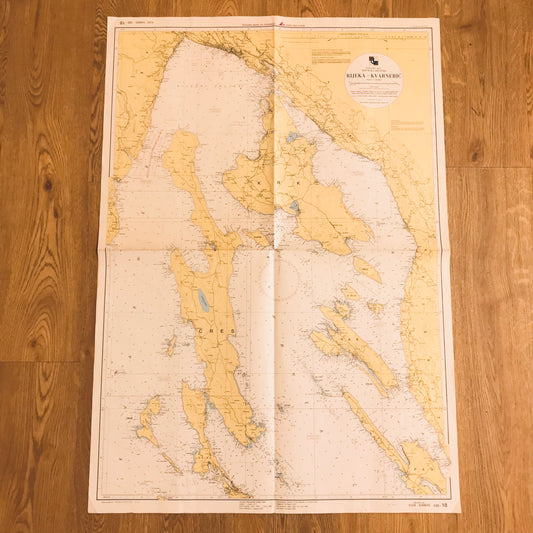 Libro - Carta nautica - Hrvatska RIJEKA KVARNERIC Croazia 100-18 200