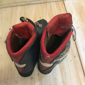 Scarponi da sci San Marco in pelle vintage anni '60 scarpe scarponcini