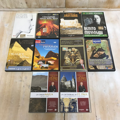 Lotto DVD storia piramidi civiltà egitto mussolini 10 dischi
