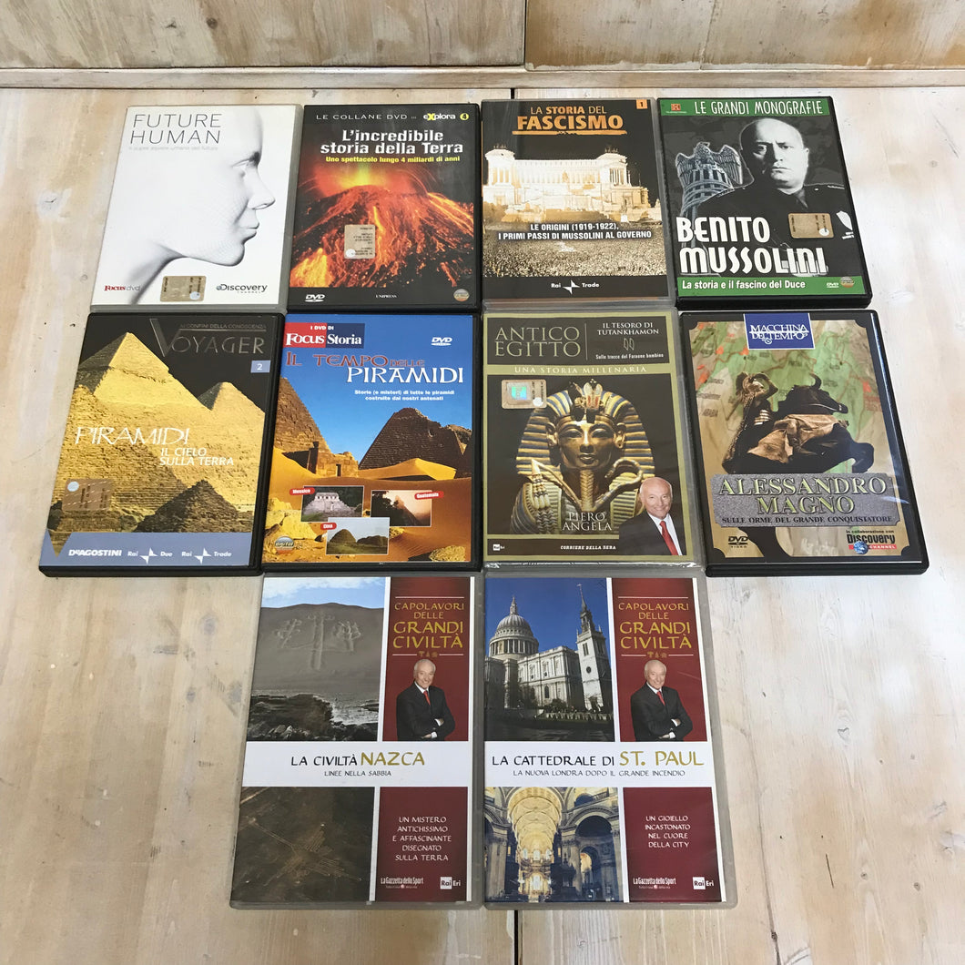Lot DVD history pyramids civilization egypt mussolini 10 discs