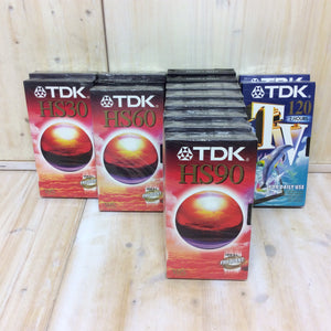 Lotto videocassette TDK 30 60 90 120 minuti - 15 cassette