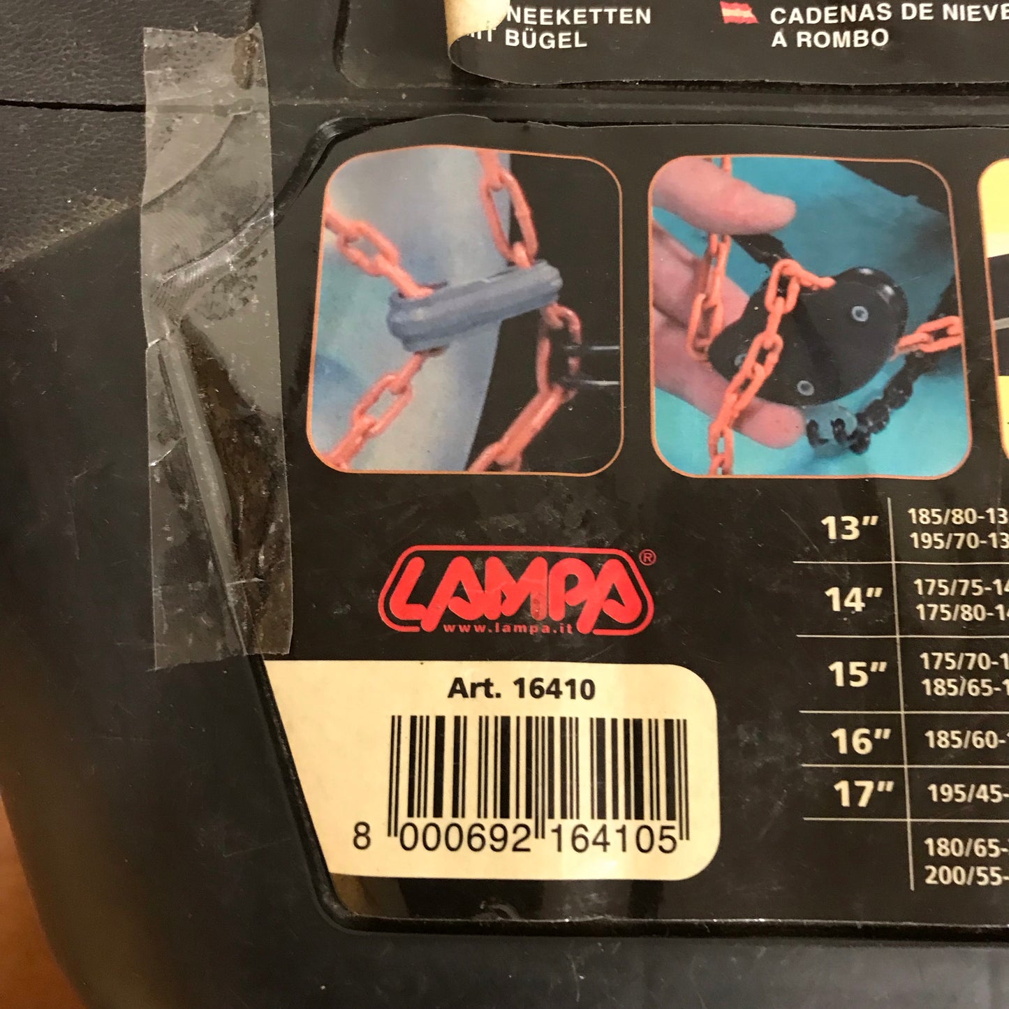 Snow chains for cars LAMPA 16410 X-9 mm group 7 size