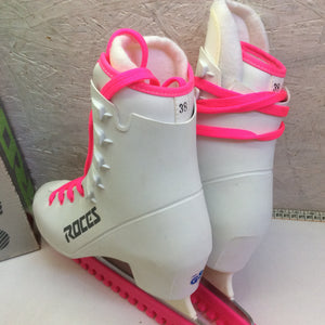 Pattini da ghiaccio artistico ROCES ice boot bianco rosa fluo n. 38