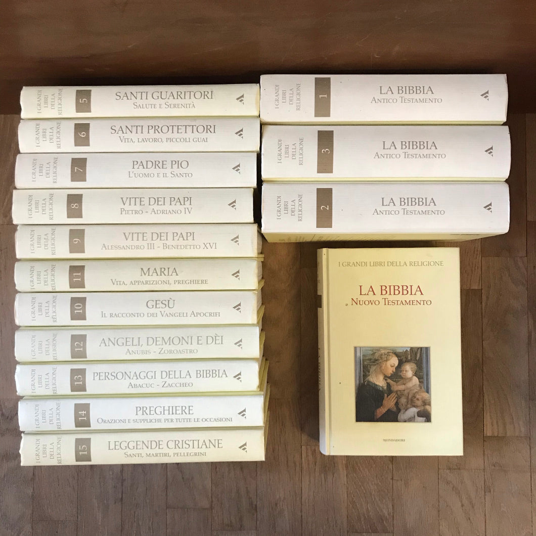 Raccolta completa I GRANDI LIBRI DELLA RELIGIONE 15 volumi TV sorrisi 2006