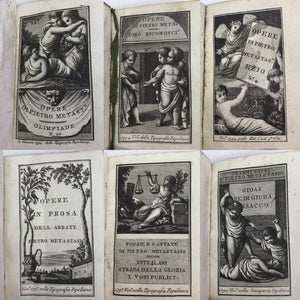 Lot of ancient books - Works by Metastasio 19 volumes 1794 1795 Venezia Pepoliana